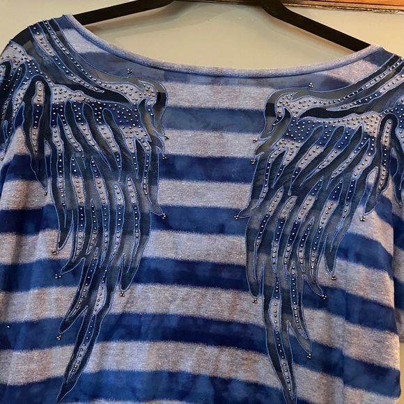 Miss Me sequin Angel wing top size Medium - Picture 9 of 11